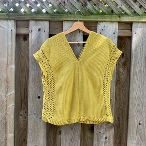 Mustard V-Neck Knit Top